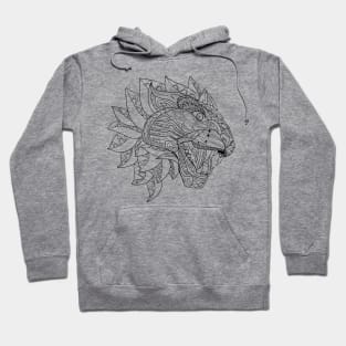 wild wild tiger in mandala ecopop art Hoodie